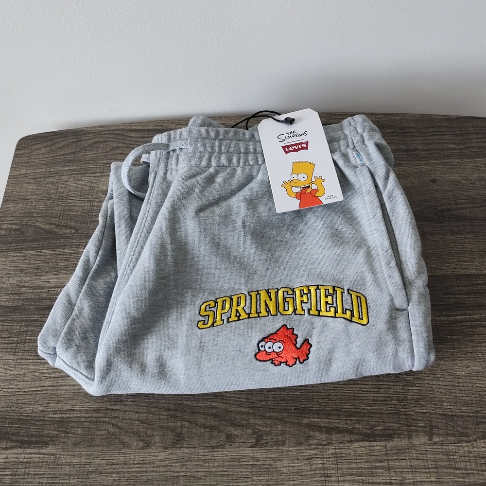Levi's X The Simpsons Collaboration Sweatpants...NWT...Thick, Comfy, Super Dope!